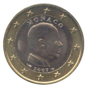 Keine Fehlprägung Monaco 1 Euro Albert 2007 mit Münzzeichen
